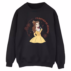Disney - Sweat BEAUTY AND THE BEAST I'D RATHER BE READING - Femme (Noir)