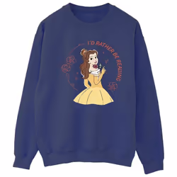 Disney - Sweat BEAUTY AND THE BEAST I'D RATHER BE READING - Femme (Bleu marine)