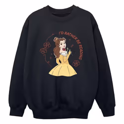 Disney - Sweat BEAUTY AND THE BEAST I'D RATHER BE READING - Garçon (Noir)