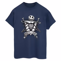 Disney - T-shirt THE NIGHTMARE BEFORE CHRISTMAS - Femme (Bleu marine)
