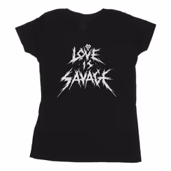 Disney - T-shirt LOVE IS SAVAGE - Femme (Noir)