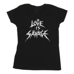 Disney - T-shirt LOVE IS SAVAGE - Femme (Noir)