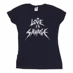 Disney - T-shirt LOVE IS SAVAGE - Femme (Bleu marine)