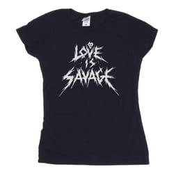 Disney - T-shirt LOVE IS SAVAGE - Femme (Bleu marine)