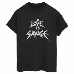 Disney - T-shirt LOVE IS SAVAGE - Femme (Noir)