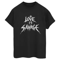 Disney - T-shirt LOVE IS SAVAGE - Femme (Noir)