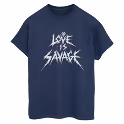 Disney - T-shirt LOVE IS SAVAGE - Femme (Bleu marine)