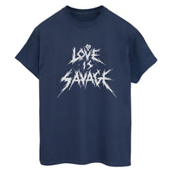 Disney - T-shirt LOVE IS SAVAGE - Femme (Bleu marine)