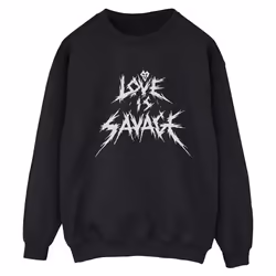Disney - Sweat LOVE IS SAVAGE - Femme (Noir)