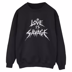 Disney - Sweat LOVE IS SAVAGE - Femme (Noir)
