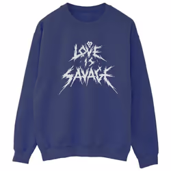 Disney - Sweat LOVE IS SAVAGE - Femme (Bleu marine)