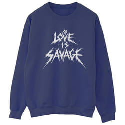 Disney - Sweat LOVE IS SAVAGE - Femme (Bleu marine)