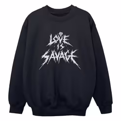Disney - Sweat LOVE IS SAVAGE - Garçon (Noir)