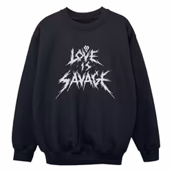 Disney - Sweat LOVE IS SAVAGE - Garçon (Noir)
