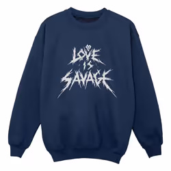 Disney - Sweat LOVE IS SAVAGE - Garçon (Bleu marine)