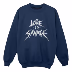 Disney - Sweat LOVE IS SAVAGE - Garçon (Bleu marine)