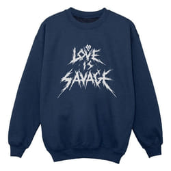 Disney - Sweat LOVE IS SAVAGE - Garçon (Bleu marine)