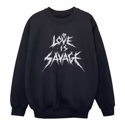 Disney - Sweat LOVE IS SAVAGE - Fille (Noir)