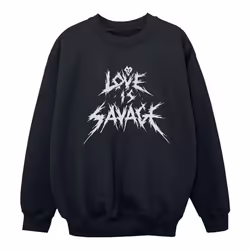 Disney - Sweat LOVE IS SAVAGE - Fille (Noir)