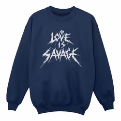Disney - Sweat LOVE IS SAVAGE - Fille (Bleu marine)