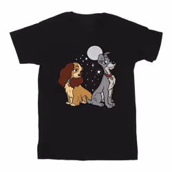 Disney - T-shirt LADY AND THE TRAMP - Homme (Noir)
