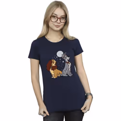 Disney - T-shirt LADY AND THE TRAMP - Femme (Bleu marine)