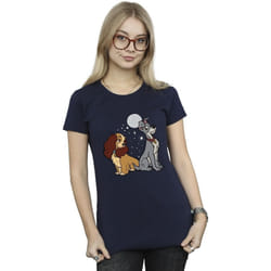 Disney - T-shirt LADY AND THE TRAMP - Femme (Bleu marine)