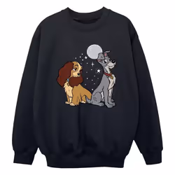 Disney - Sweat LADY AND THE TRAMP - Garçon (Noir)
