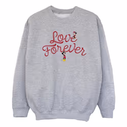 Disney - Sweat LOVE FOREVER - Fille (Gris chiné)