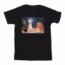 Disney - T-shirt LADY AND THE TRAMP - Homme (Noir)