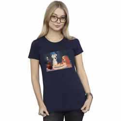 Disney - T-shirt LADY AND THE TRAMP - Femme (Bleu marine)