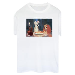 Disney - T-shirt LADY AND THE TRAMP - Femme (Blanc)