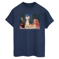 Disney - T-shirt LADY AND THE TRAMP - Femme (Bleu marine)