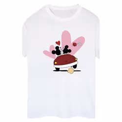 Disney - T-shirt - Femme (Blanc)