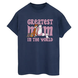 Disney - T-shirt THE ARISTOCATS GREATEST MUM - Femme (Bleu marine)