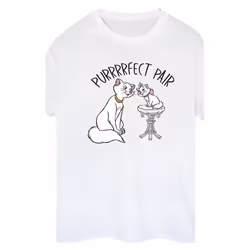 Disney - T-shirt THE ARISTOCATS PURRFECT PAIR - Femme (Blanc)