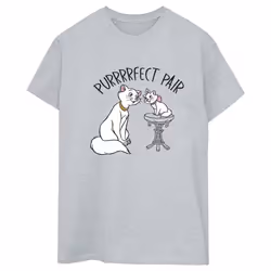 Disney - T-shirt THE ARISTOCATS PURRFECT PAIR - Femme (Gris chiné)
