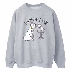 Disney - Sweat THE ARISTOCATS PURRFECT PAIR - Femme (Gris chiné)