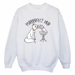 Disney - Sweat THE ARISTOCATS PURRFECT PAIR - Garçon (Blanc)