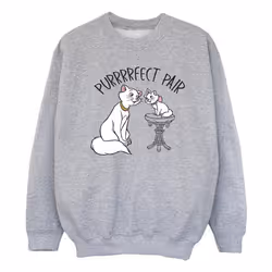 Disney - Sweat THE ARISTOCATS PURRFECT PAIR - Fille (Gris chiné)