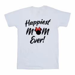 Disney - T-shirt HAPPIEST MOM EVER - Homme (Blanc)