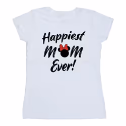 Disney - T-shirt HAPPIEST MOM EVER - Femme (Blanc)