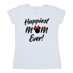 Disney - T-shirt HAPPIEST MOM EVER - Femme (Blanc)