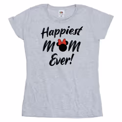 Disney - T-shirt HAPPIEST MOM EVER - Femme (Gris chiné)