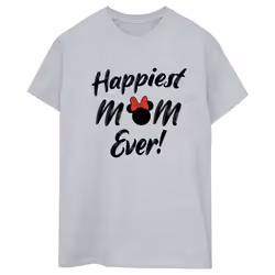 Disney - T-shirt HAPPIEST MOM EVER - Femme (Gris chiné)