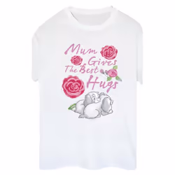 Disney - T-shirt LADY AND THE TRAMP MUM HUGS - Femme (Blanc)