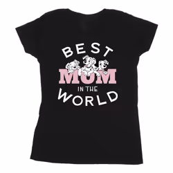 Disney - T-shirt DALMATIANS BEST MUM IN THE WORLD - Femme (Noir)
