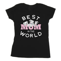 Disney - T-shirt DALMATIANS BEST MUM IN THE WORLD - Femme (Noir)