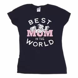 Disney - T-shirt DALMATIANS BEST MUM IN THE WORLD - Femme (Bleu marine)