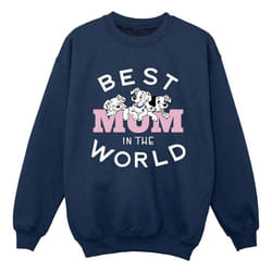 Disney - Sweat DALMATIANS BEST MUM IN THE WORLD - Garçon (Bleu marine)